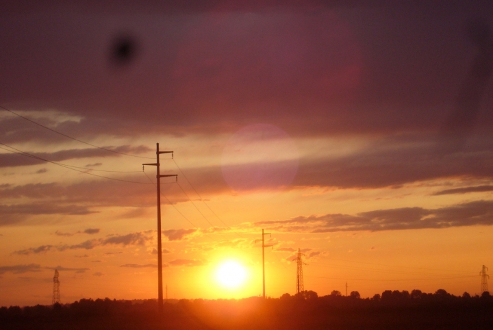 Tramonto di linea di annafoto