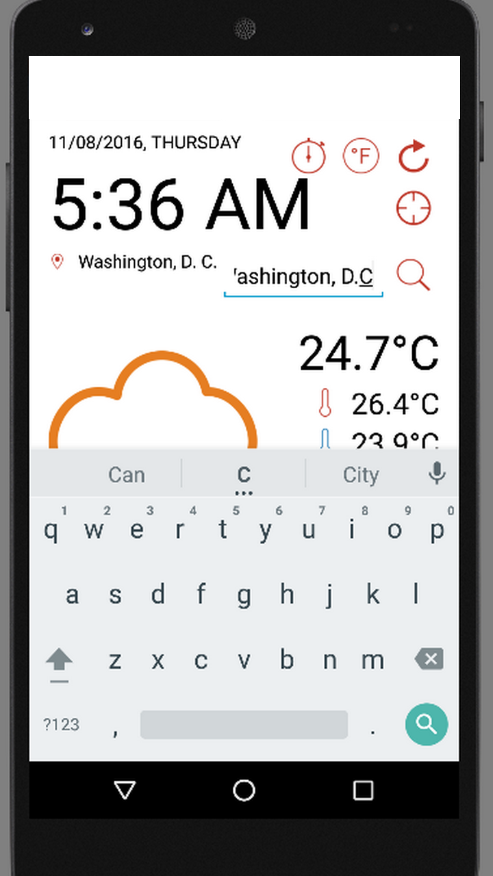 Weather Washington USA Screen 2