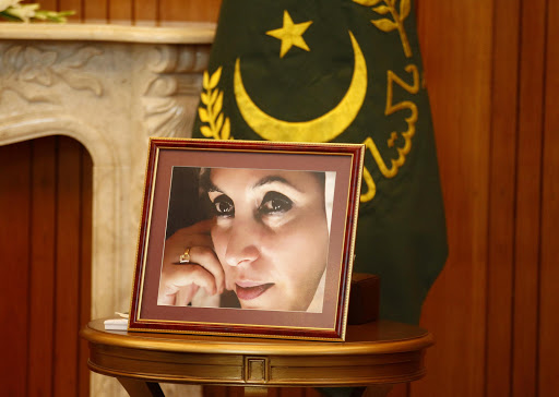 A portrait of assassinated Pakistani prime minister Benazir Bhutto. File photo.