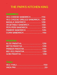 THE PAPAS KITCHEN KING menu 1