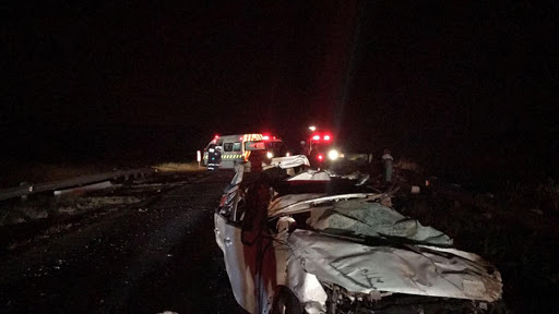 Two vehicles collide killing four, injuring six Picture: Supplied by ER24