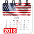 Usa calendar 2018 with holidays, us calendar free1.11