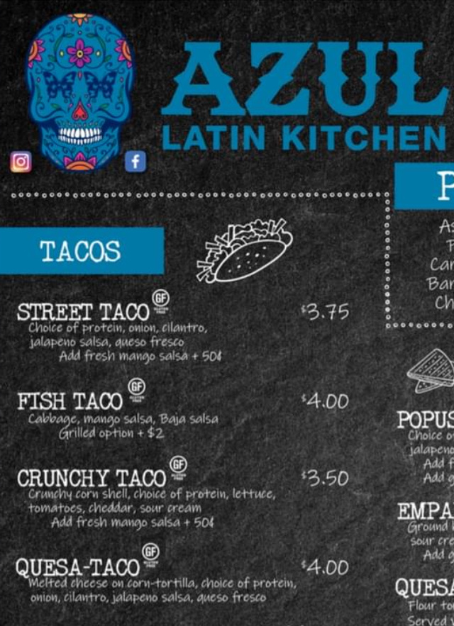 Taco Menu