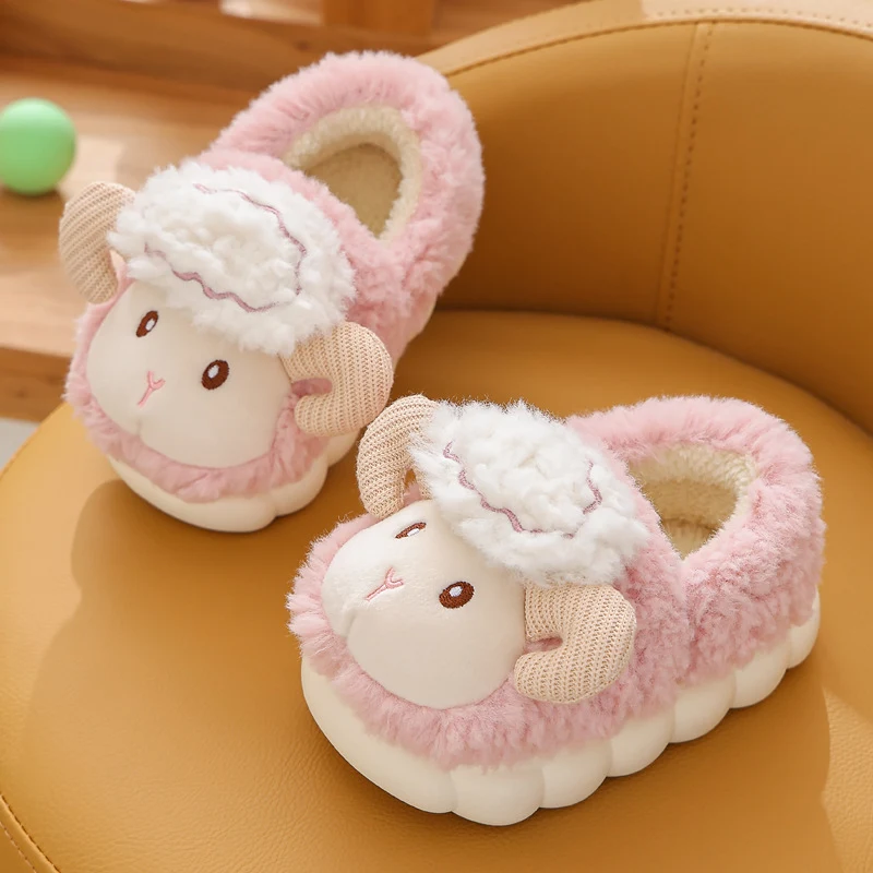 Children's Cotton Slippers Cute Cartoon Indoor Fluffy Slippers provide comfort and warmth for little feet. Soft, cozy, a