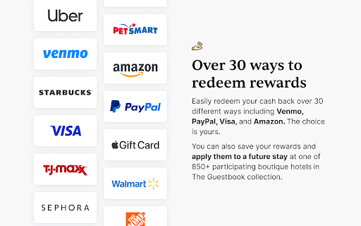 The Guestbook Extension: Cash Back on Hotels Preview 4