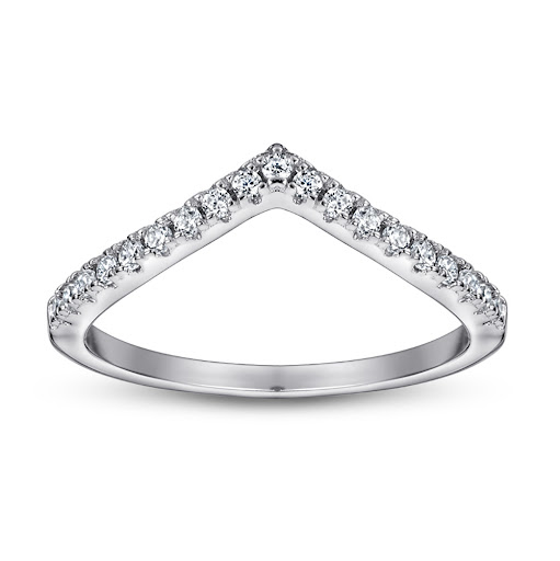 Title 1, S925 Silver Womens Simple Fashion V-Shaped Rin...
