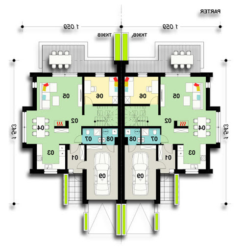 TK 90B - Rzut parteru