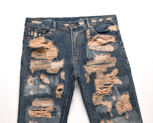 Title 4, God Cow Embroidered Patch Destruction Cow Jeans...