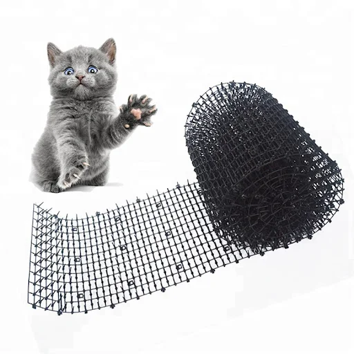 Garden Cat Scat Mats Repellent Mat Safety Trees Skewer Prickle Strips Spikes Prevent Dog Cat Mesh Plastic Spike Pet Prod