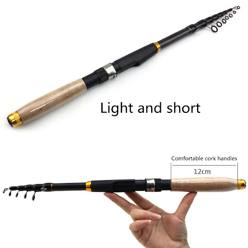 Title 1, Short Portable Shrink Lure Pole for Sea Fishing...