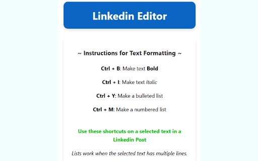 LinkedIn Editor