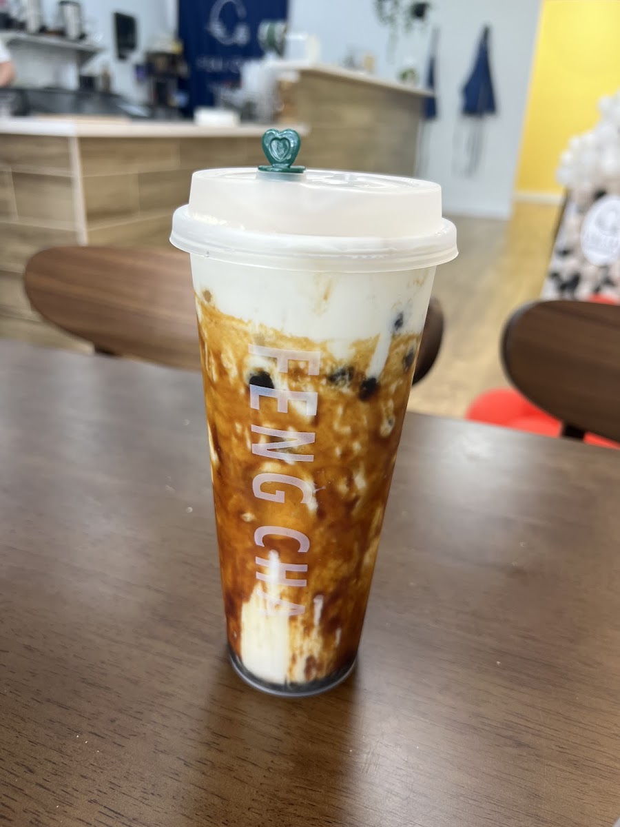 Creme brûlée dirty boba