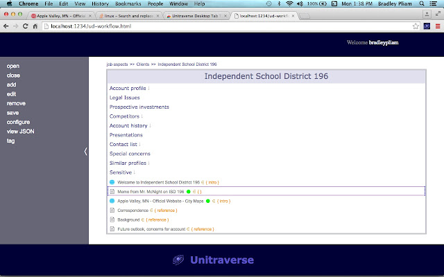 Unitraverse Desktop Tab Tracking