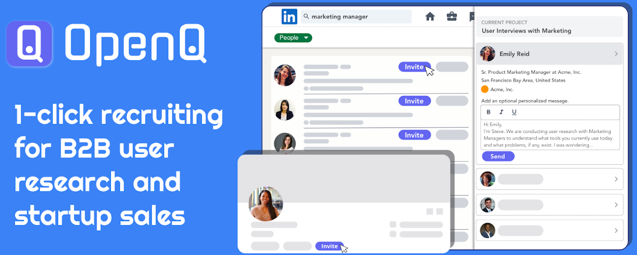 OpenQ B2B User Research Recruiting Extension Preview image 2