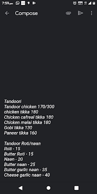 Chodankar's Red Chilly Restaurant menu 1