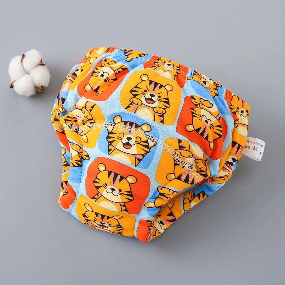 Baby Training Pants Pure Cotton Breathable 6 Layers Washable Cloth Diaper for Babies Toddler Toilet Training Reusable