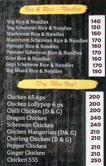 Chola  Nadu menu 