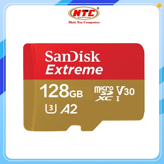 Thẻ Nhớ Microsdxc Sandisk Extreme 128Gb A2 V30 U3 4K R190Mb/S W90Mb/S (Gold) - Nhất Tín Computer