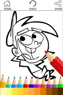 Coloring for Fairly OddParents banner