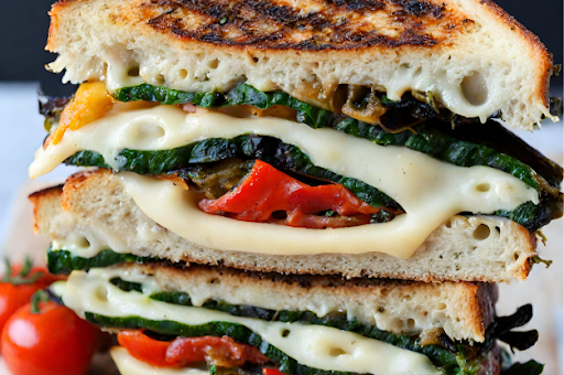 Grilled Veg Italiano Cheese Double Decker Sandwich