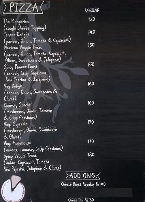 Thikana Cafe menu 