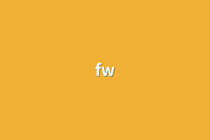 「fw」のメインビジュアル