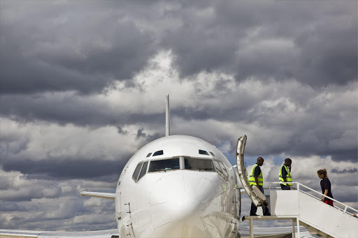 A passenger plane at the Wonderboom Airport in Pretoria.