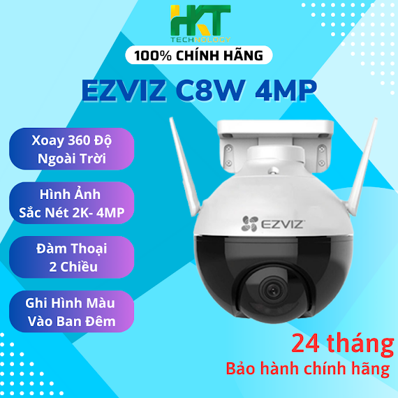 Camera Wifi Ezviz C8W 4Mp 2K, Đàm Thoại 2 Chiều, Màu Ban Đêm - Hàng Chính Hãng