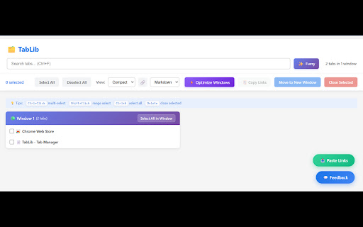 TabLib - Advanced Tab Manager screenshot 1