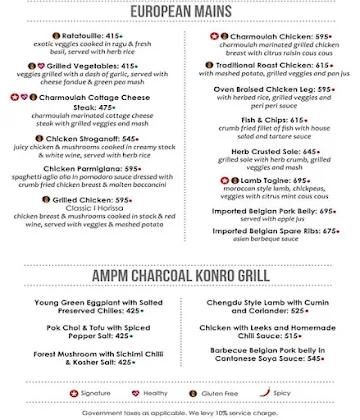 AMPM Cafe & Bar menu 