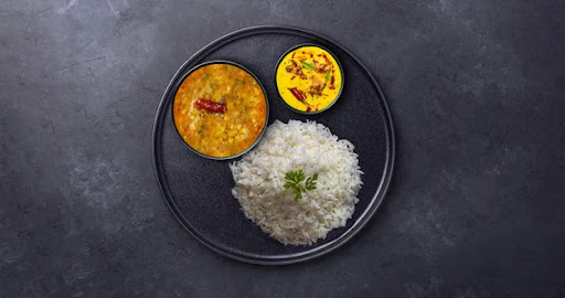 Homestyle Yellow Dal - Rice Thali