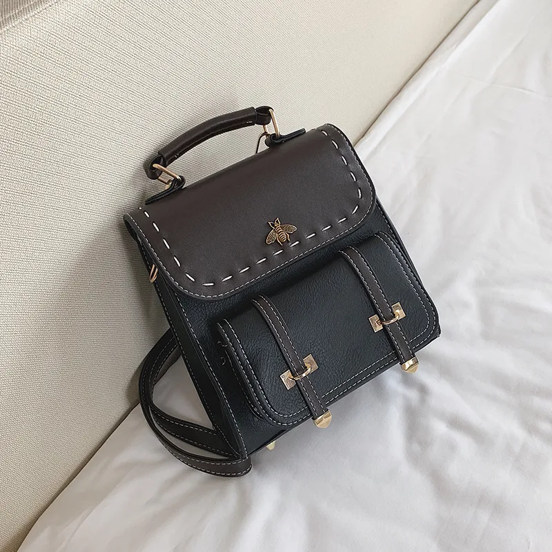 Vintage PU leren damesrugzak Eenvoudige preppy stijl Perfect voor dagelijks gebruik, school of werk. Comfortabel en stijlvol voor vrouwen.