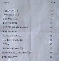 Manchanda Bakery menu 1