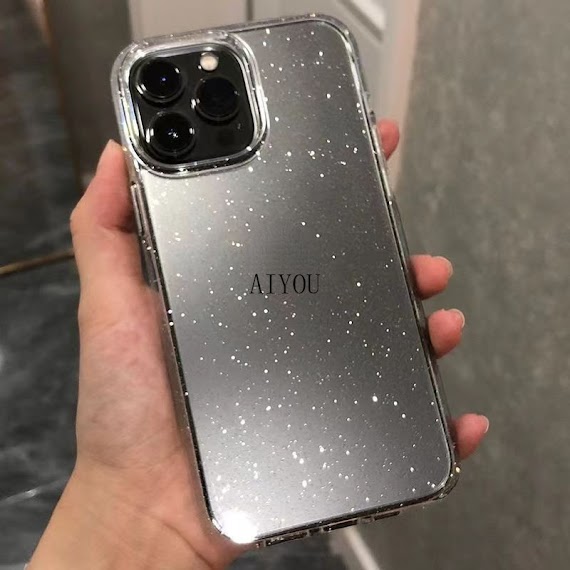 Ốp Điện Thoại Mềm Trong Suốt Lấp Lánh Hai Lớp Cho Iphone 14 Pro Max Iphone 13 11 12 Pro Max Xr Xs Max 7 8 Plus Se 3