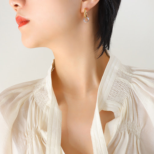 Title 4, Womens Fashion C-Shaped Geometric Splicing Ear...