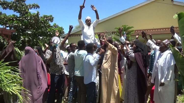 Garissa Township parliamentary aspirant Nasir Dolal, alias Jofle, after his endorsement by elders on Wednesday..