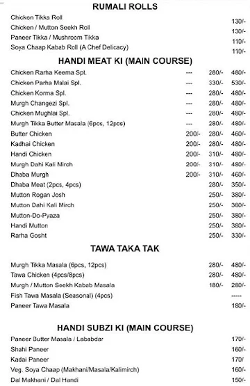 Akshat Da Dhaba menu 