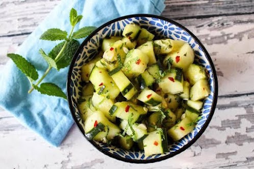 Sweet & Spicy Cucumber Salad