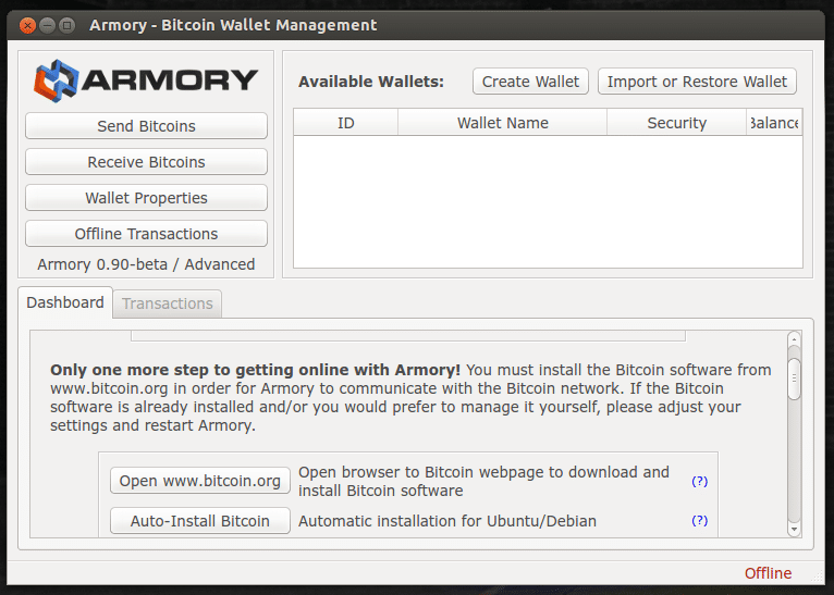 „Bitcoin Armory“