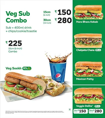 Subway menu 