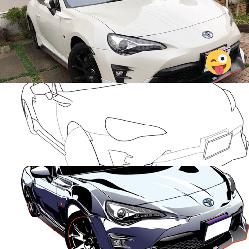 86 のイラスト化に関するカスタム メンテナンスの投稿画像 車のカスタム情報はcartune
