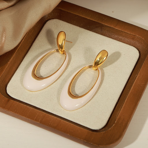 Title 2, New Retro Enamel Colored Glaze Earrings Add a p...