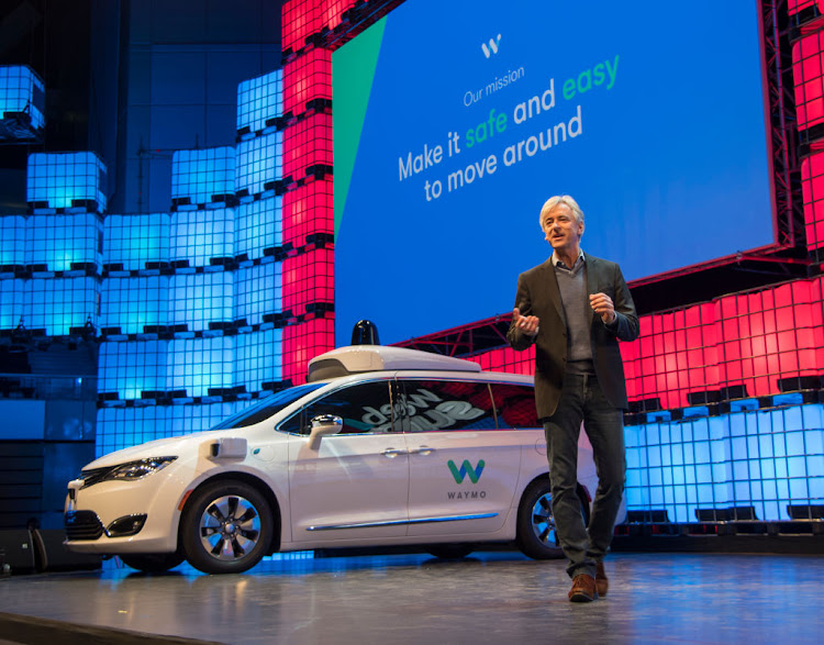 John Krafcik, CEO of Waymo, describes the company's project, 'A new way forward for self-driving cars', at the Web Summit in Altice Arena on November 7, 2017 in Lisbon, Portugal. Web Summit (originally Dublin Web Summit) is a technology conference that has been held annually since 2009.