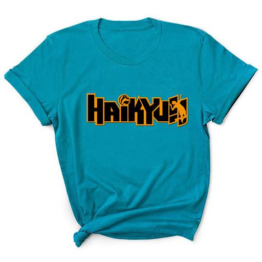 Title 12, HAIKYUU Volleyball Print Short Sleeve Round Nec...
