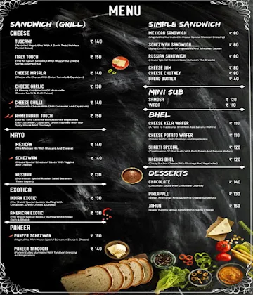 Shakti - The Sandwich Shop menu 