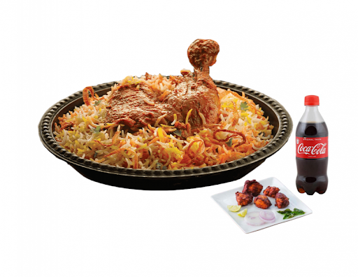 Murg Dum Biryani + 3 Pcs Kabab + Coke 200 Ml