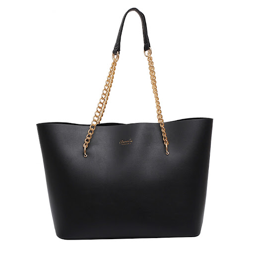 Title 6, Korean Style Ladies Chain Bag Tote Brown Handba...