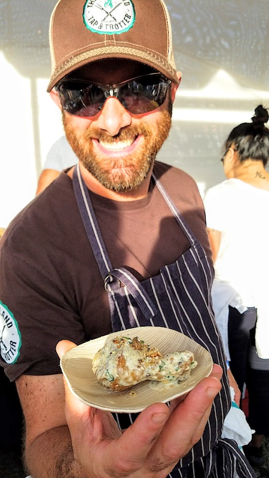 Feast PDX 2016 Night Market bite by Tony Maws from Craigie on Main (Cambridge, MA): Green Chile Chicken Wings