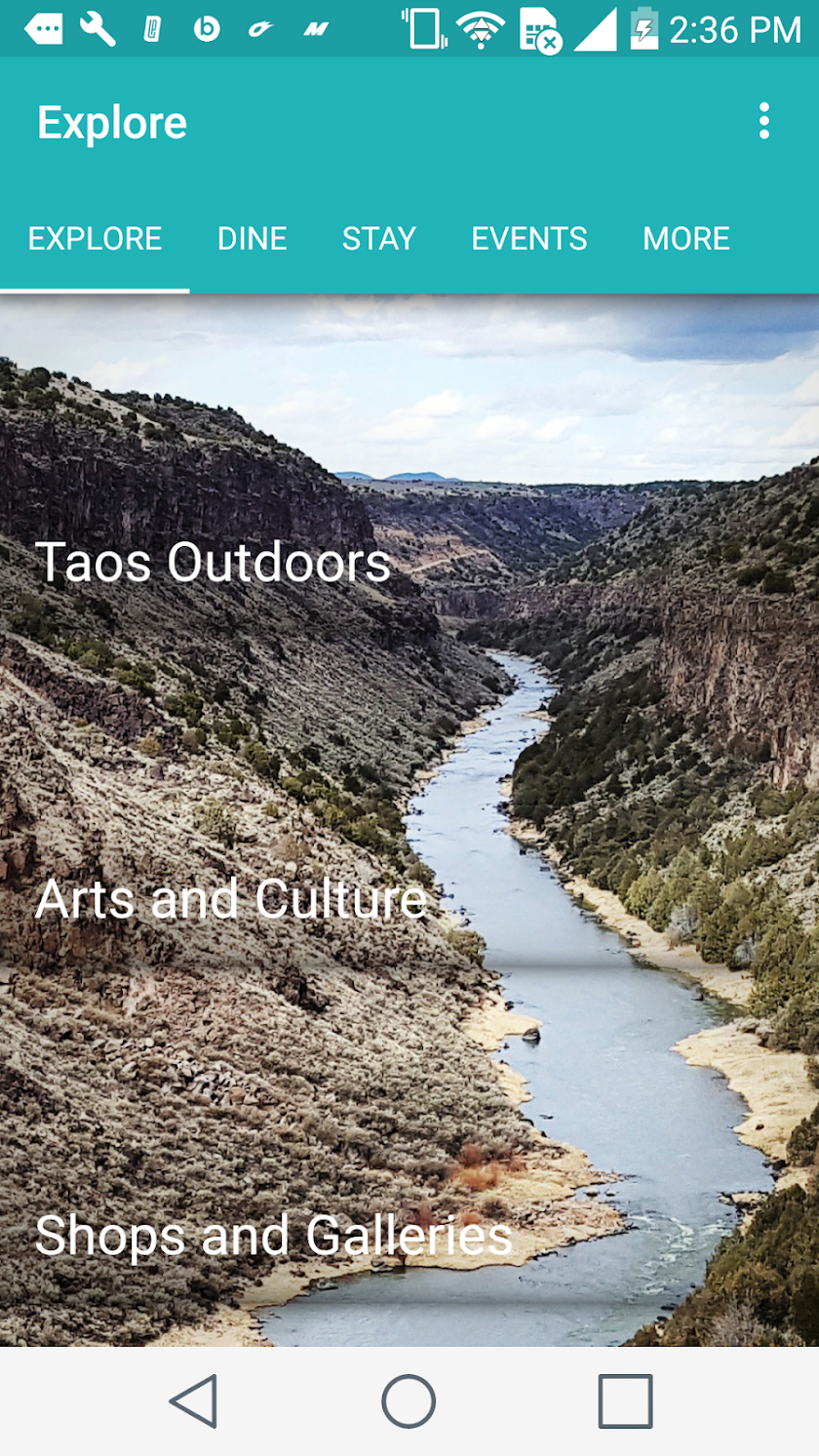 Visit Taos Screen 1