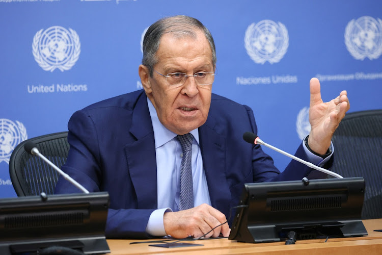 Russia's foreign minister Sergei Lavrov said the war in Ukraine will continue 'until the West gives up its plans to preserve its domination and overcome its obsessive desire to inflict on Russia a strategic defeat at the hands of its Kyiv puppets'. File photo.